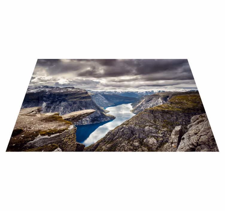 Covor vinil cu aspect de natura peisaj aerian - TenStickers