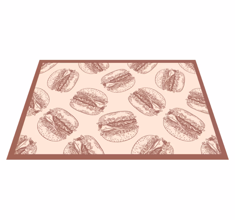 Covor vinil animal ilustrații de burgeri - TenStickers