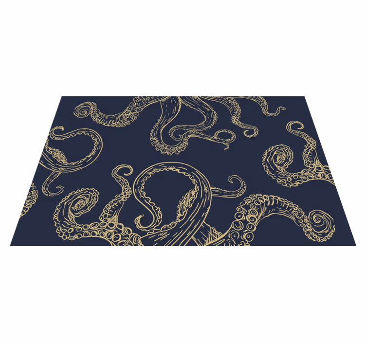 Covor vinil animal eleganța caracatiței - TenStickers