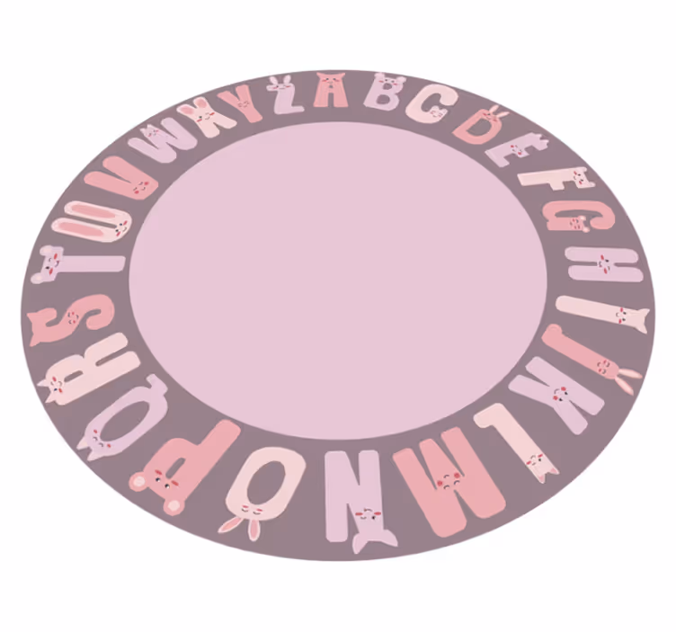 Covor vinil alfabet cerc educativ alfabetic - TenStickers