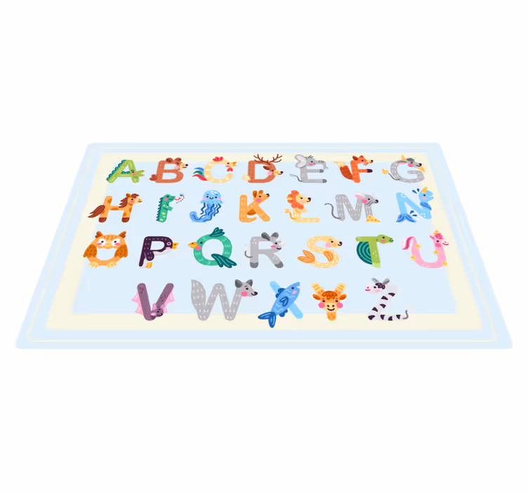 Covor colorat din alfabet de vinil - TenStickers
