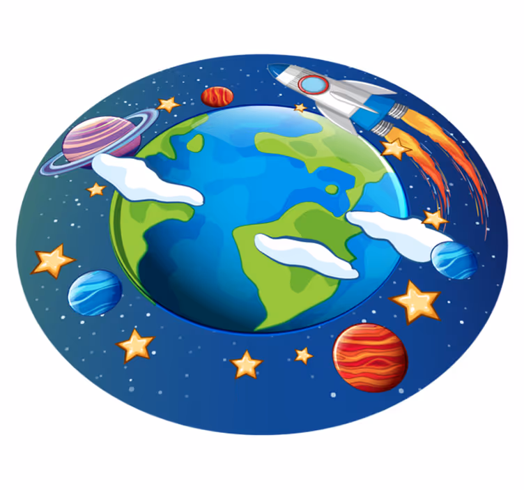 Covor original din vinil galaxy kids - TenStickers