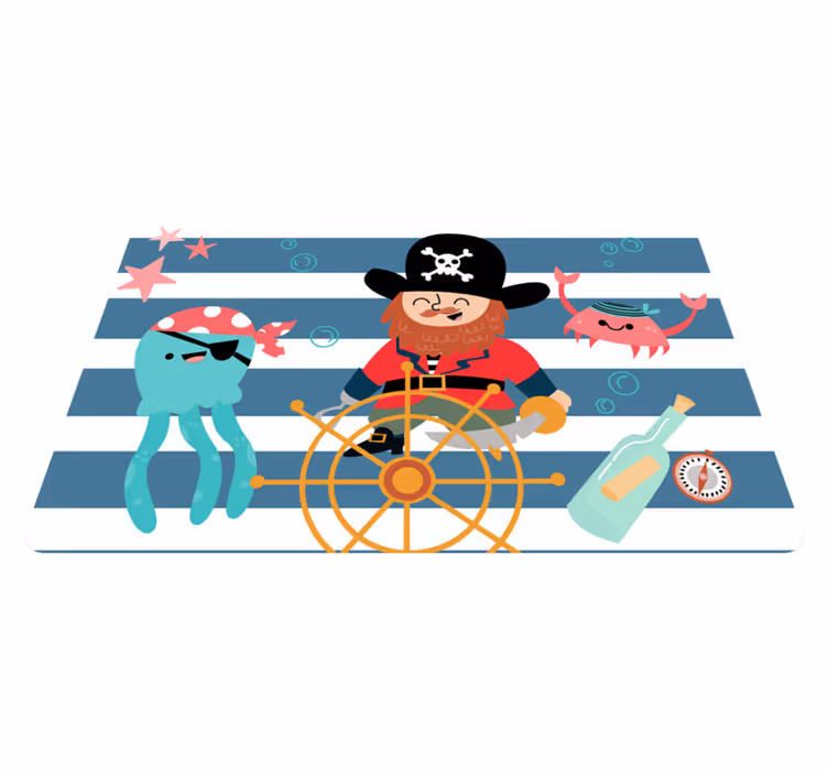 Covor de vinil pentru copii aventura pirat - TenStickers