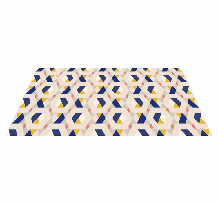 Covor vinil modern motiv geometric hexagonal - TenStickers