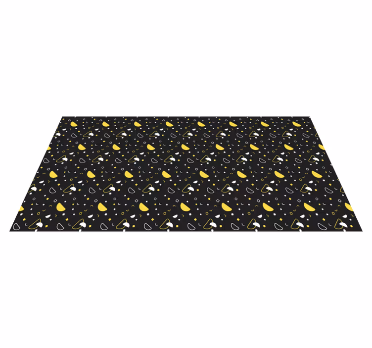 Covor vinil vărgat model geometric de lămâie - TenStickers