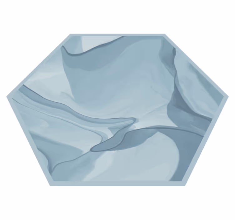 Covor modern de marmură albastră hexagonală - TenStickers
