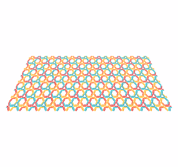 Covor de vinil geometric model de interblocare - TenStickers
