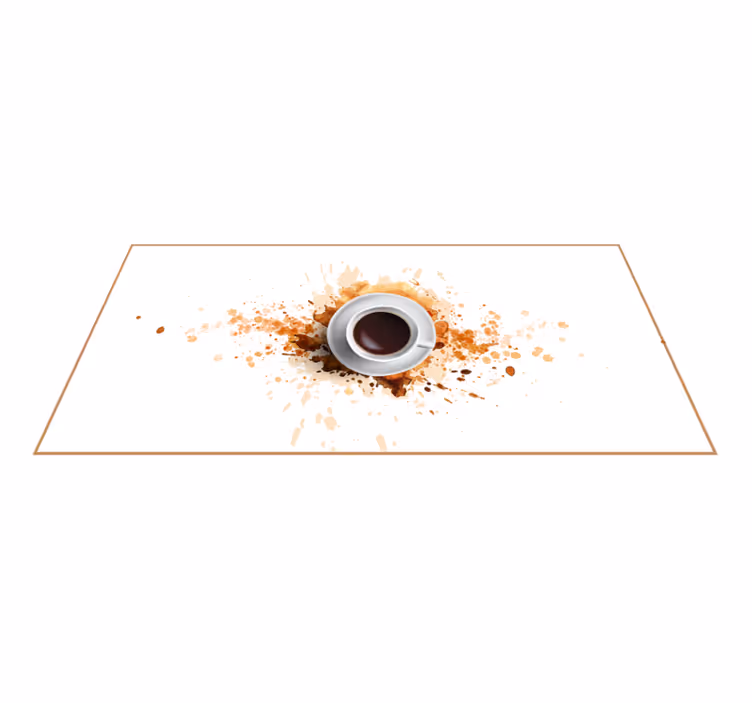 Covor de vinil pentru bucătărie iluzie de cafea vărsată - TenStickers