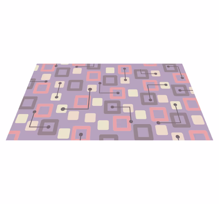 Covoare geometrice moderne de dale roz și violet - TenStickers