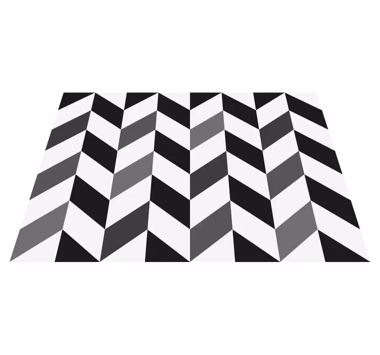 Covoare geometrice cu dungi albe negre gri - TenStickers