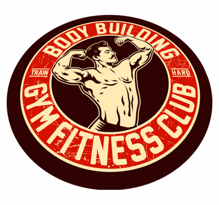 Covor de vinil Adolescenți emblema clubului de fitness - TenStickers