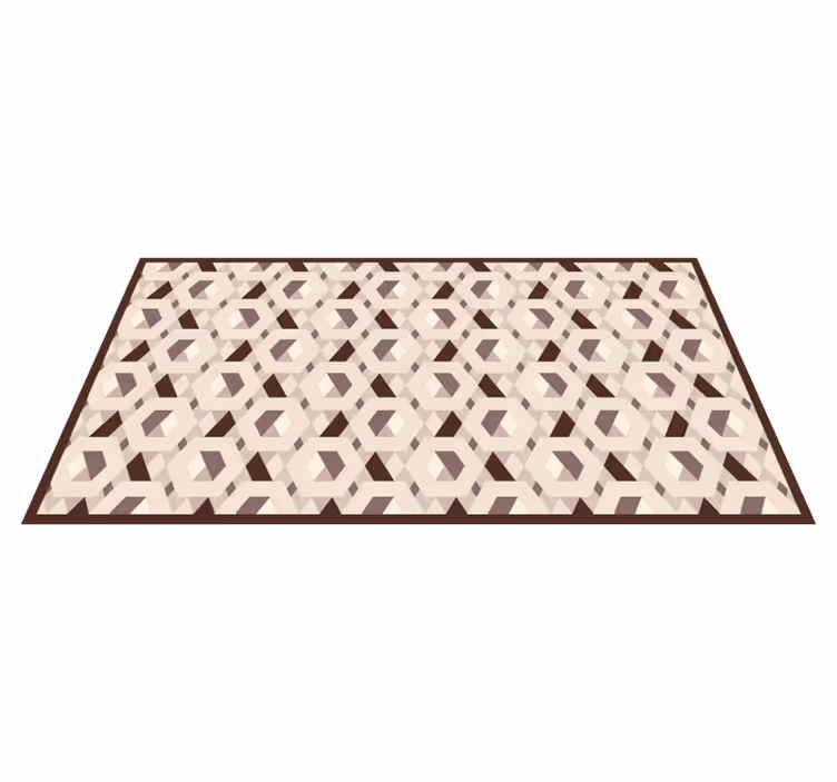 Covoare geometrice hexagonale bej - TenStickers