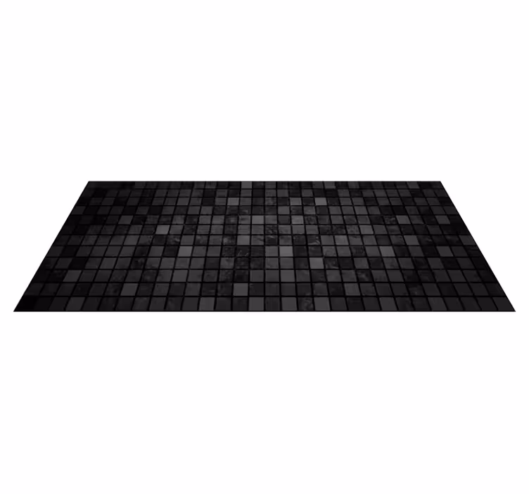 Covoare geometrice pătrate negre - TenStickers