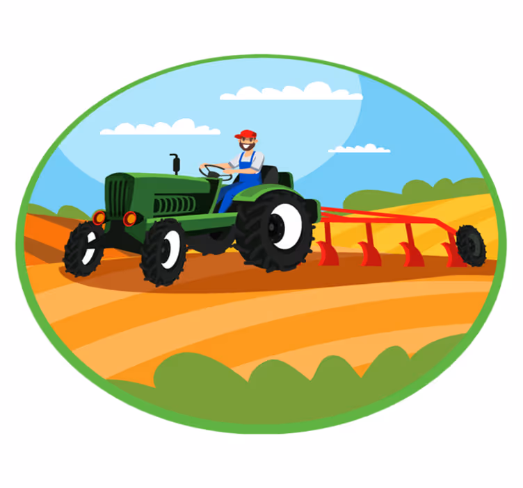 Covor de vinil pentru tractoare de arat copii - TenStickers