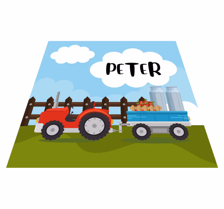 Covor de vinil cu nome fermă personalizabilă - TenStickers