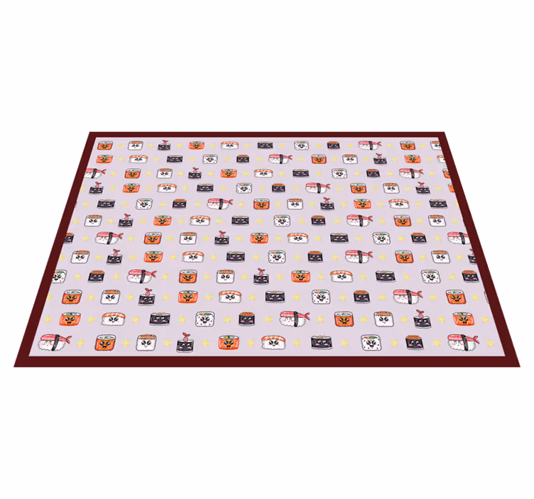 Covor de vinil pentru copii model de desene animate sushi - TenStickers