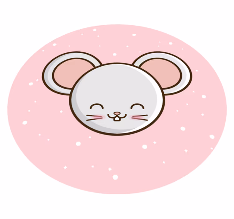 Covor drăguț anime de șoarece de animale - TenStickers