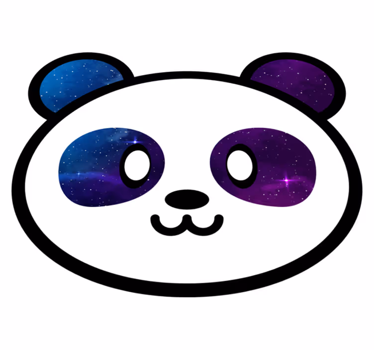 Covor de vinil pentru copii fata de panda galactic - TenStickers