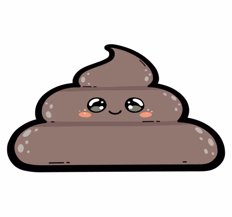 Covor anime vinil emo poo emoji - TenStickers