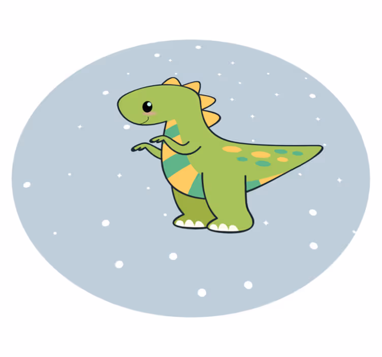 Covor de vinil pentru copii încălțăminte de dinozaur - TenStickers