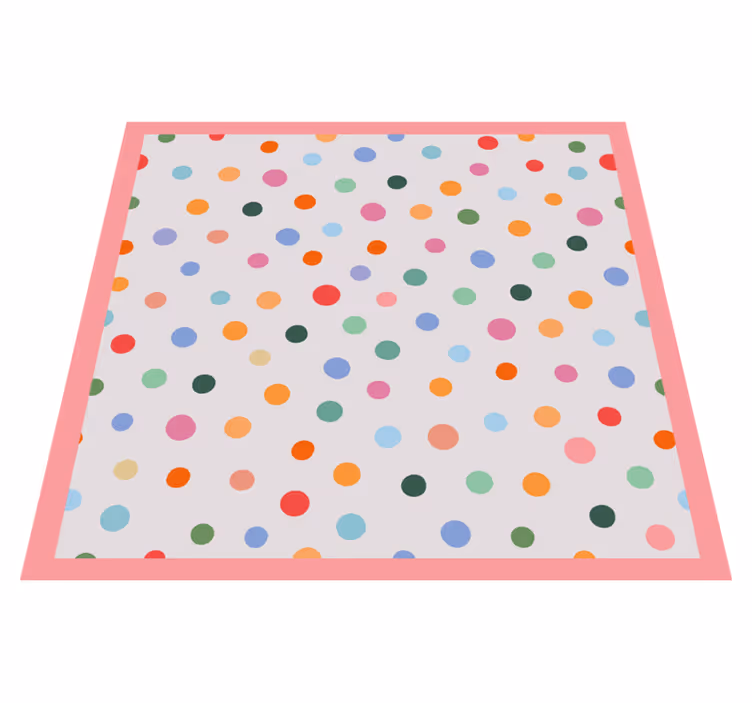 Covor vinil dormitor model de puncte colorate - TenStickers