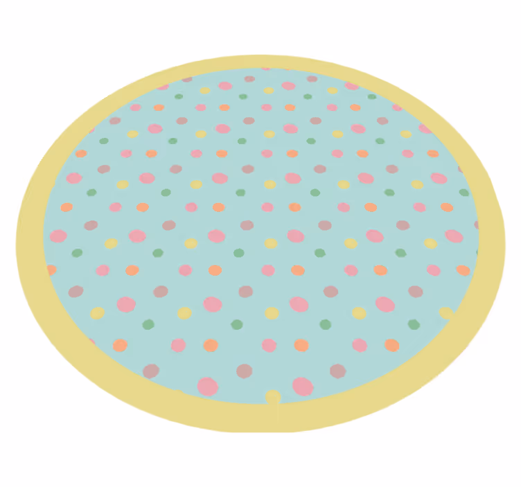 Covoare geometrice din vinil cu buline roz și albastre - TenStickers