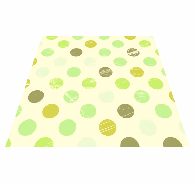 Covoare geometrice cu buline cu nuanță verde - TenStickers
