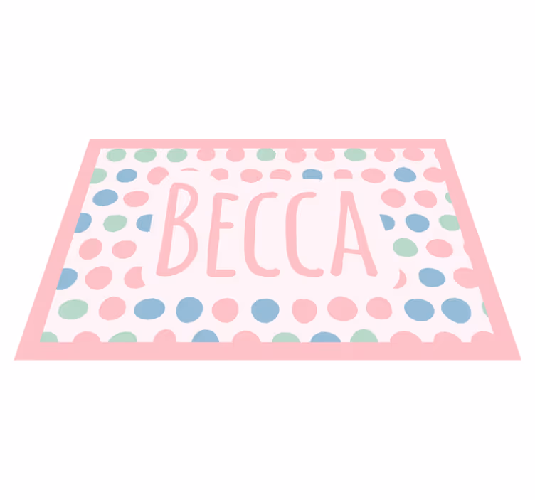 Covor de vinil cu nome buline personalizate - TenStickers