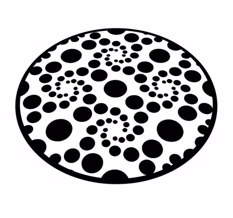 Covor de vinil geometric model circular punctat - TenStickers