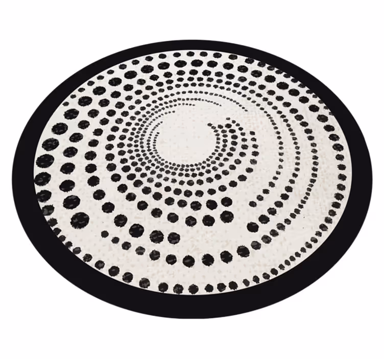 Covor geometric cu cerc rupt de buline - TenStickers