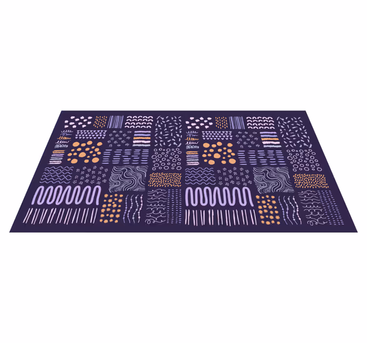 Covoare geometrice desenate cu buline - TenStickers