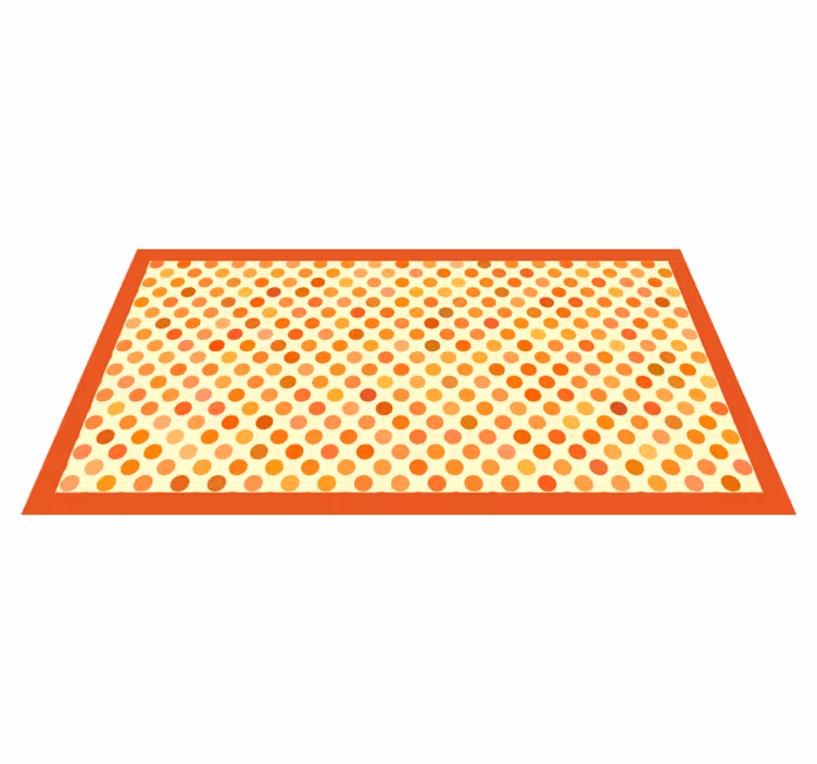 Covoare geometrice cu buline maro - TenStickers