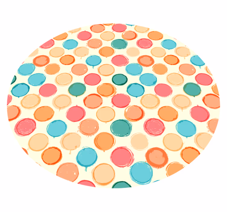 Covor de vinil geometric matrice circulară - TenStickers