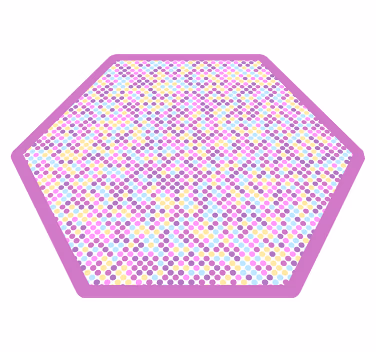 Alții covor de vinil polca hexagon - TenStickers