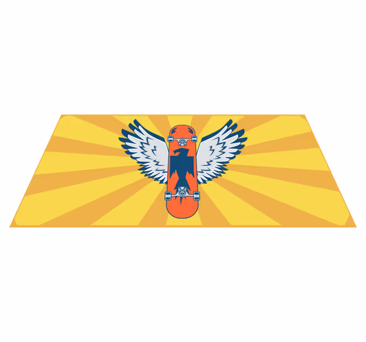 Alții covor de vinil decor aripi skateboard - TenStickers