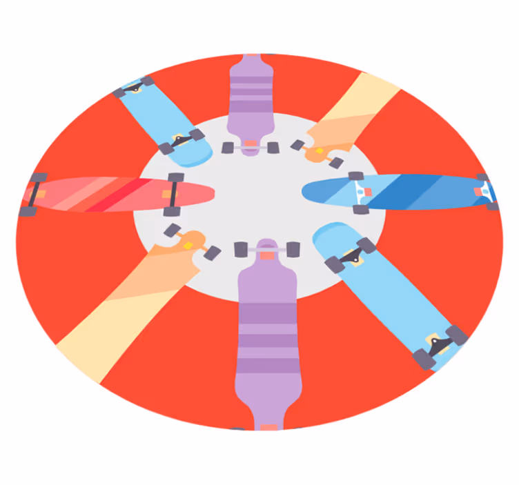 Covor de vinil jocuri joc de societate circular - TenStickers