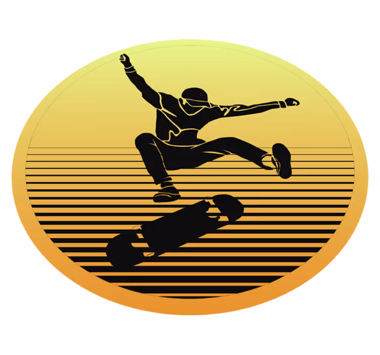 Covor de vinil pentru skateboard silueta pentru adolescenti - TenStickers