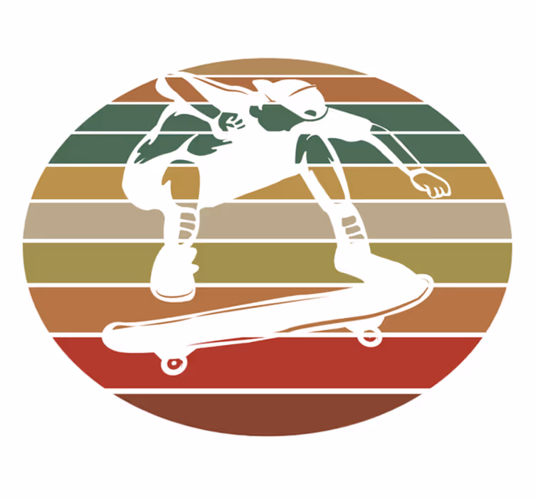 Covor de vinil Adolescenți siluetă de patinator - TenStickers