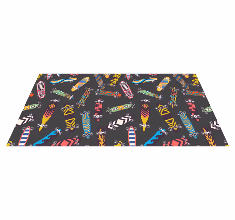 Covor de vinil jocuri modele de skateboard - TenStickers