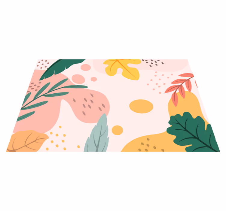 Covor floral toamna frunze tropicale - TenStickers