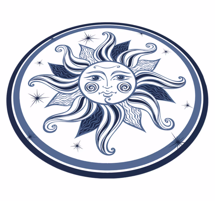 Covor decorativ din vinil soare natură - TenStickers