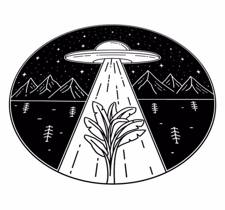 Covor de vinil jocuri scena răpirii extraterestre - TenStickers