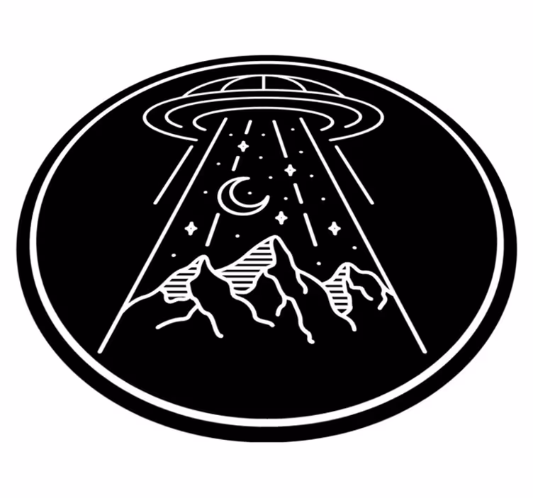 Covor de vinil pentru copii temă aventură ovni - TenStickers