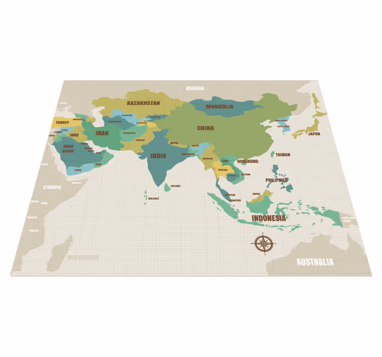 Covor de vinil harta lumii decor cartografic - TenStickers