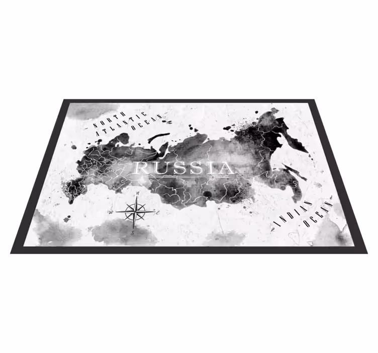 Covor de vinil harta lumii hartă monocromă a lumii - TenStickers