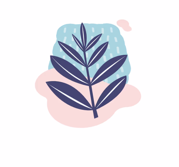 Covor vinil cu aspect de natura plantă de ploaie aquarella - TenStickers