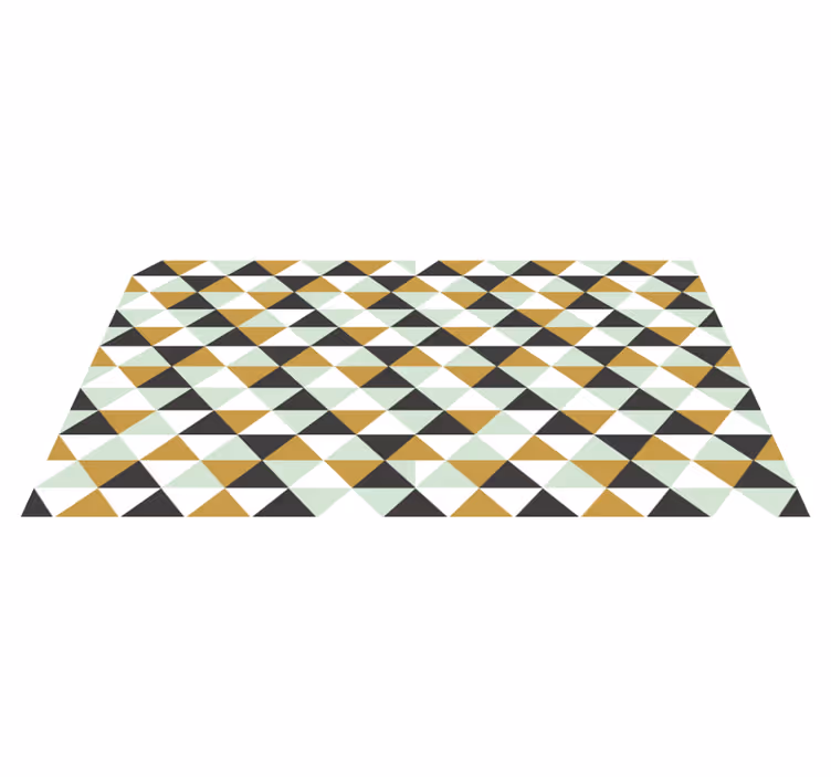 Covor de vinil geometric aranjament triunghiular de mozaic - TenStickers