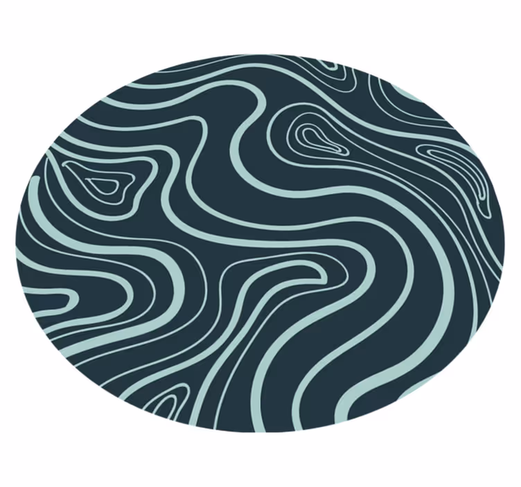 Covor de vinil texturat contururi topografice - TenStickers