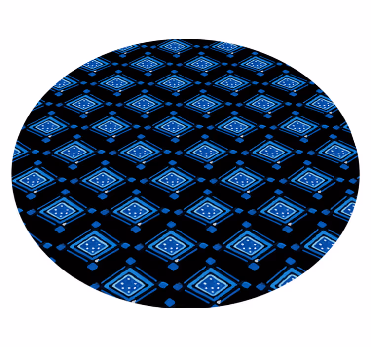 Covor de vinil geometric model de diamant albastru - TenStickers