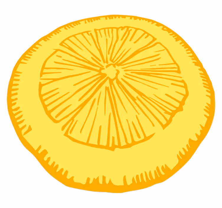 Covor de vinil pentru bucătărie felie de citrice galbene - TenStickers